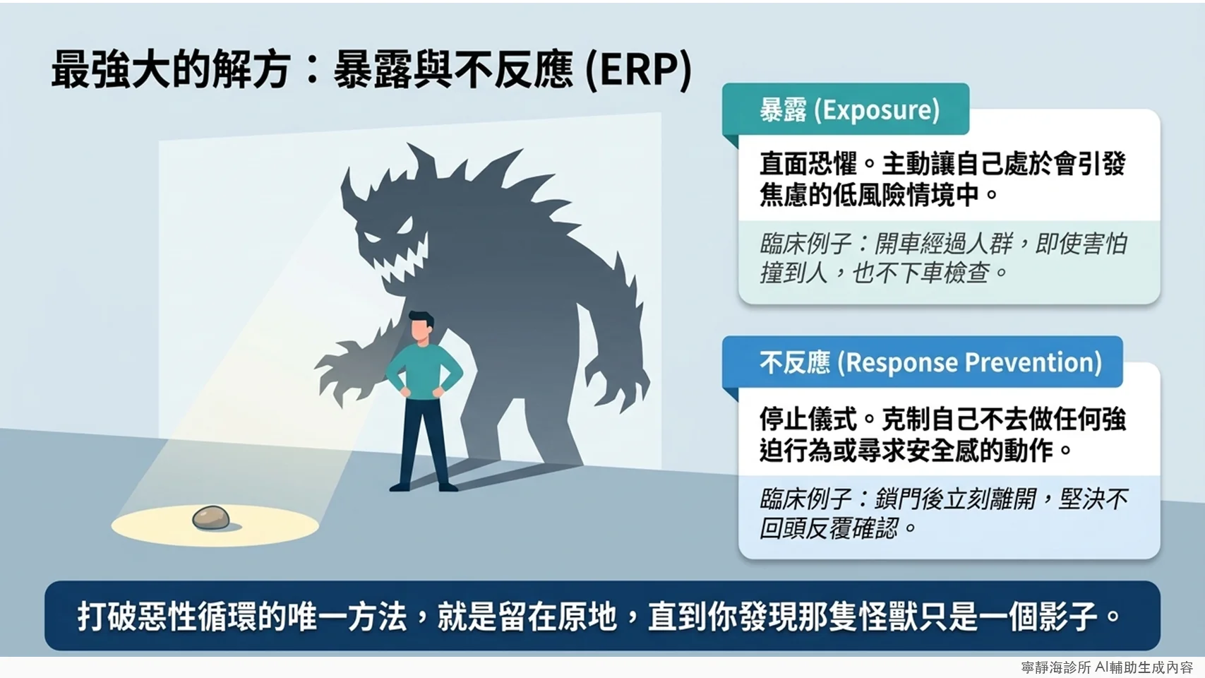 強迫症暴露與不反應治療ERP:直面恐懼、停止強迫儀式