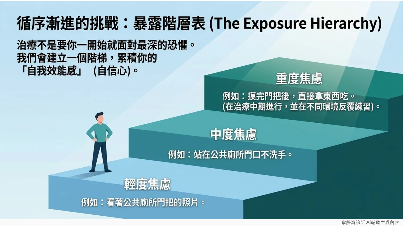強迫症暴露階層表:從輕度到重度焦慮循序漸進累積自信心