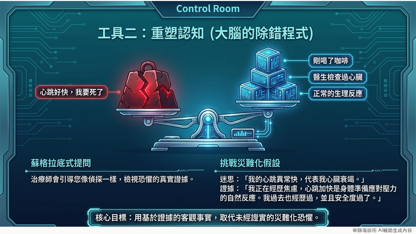 恐慌症認知重塑:蘇格拉底式提問挑戰災難化假設