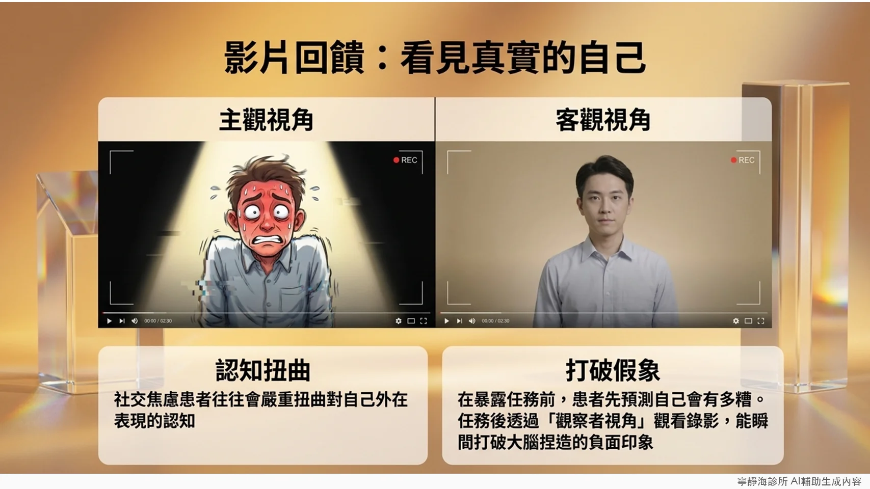 影片回饋治療技巧:社交焦慮症患者主觀視角與客觀視角的落差
