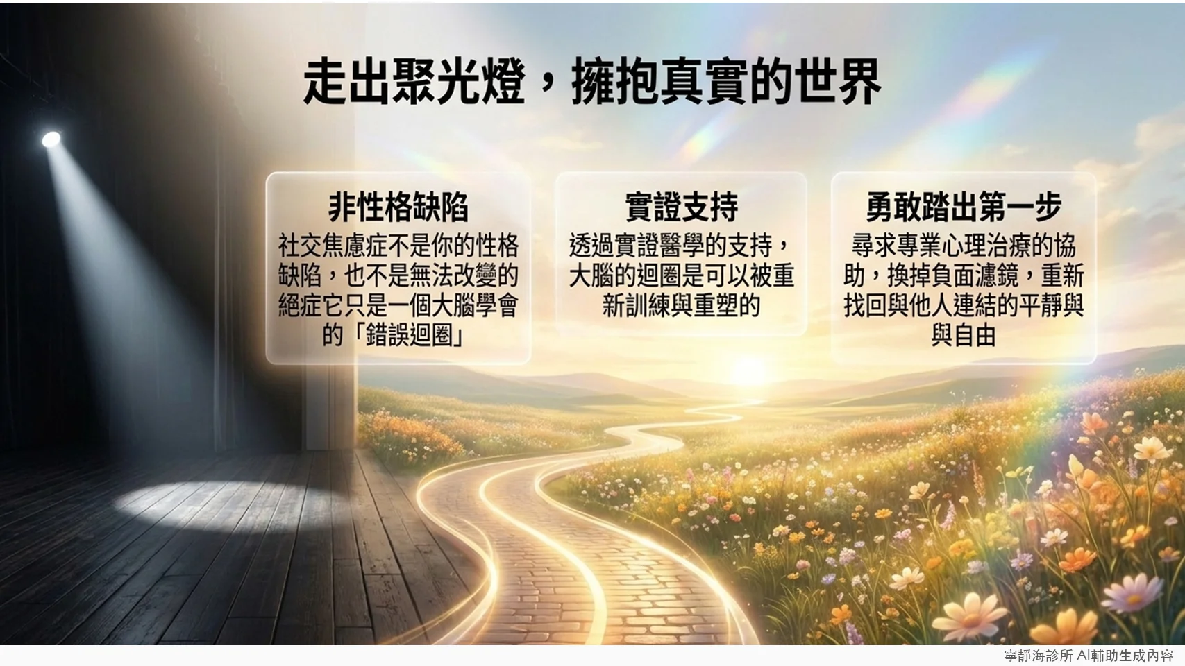 社交焦慮症並非性格缺陷,具有實證醫學支持的可治療性